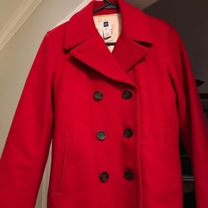 Gap Red Peacoat